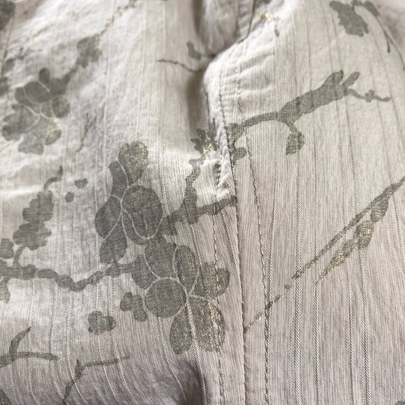 T TAHARI Annalise Fit and Flare dress taupe floral - Picture 2 of 8